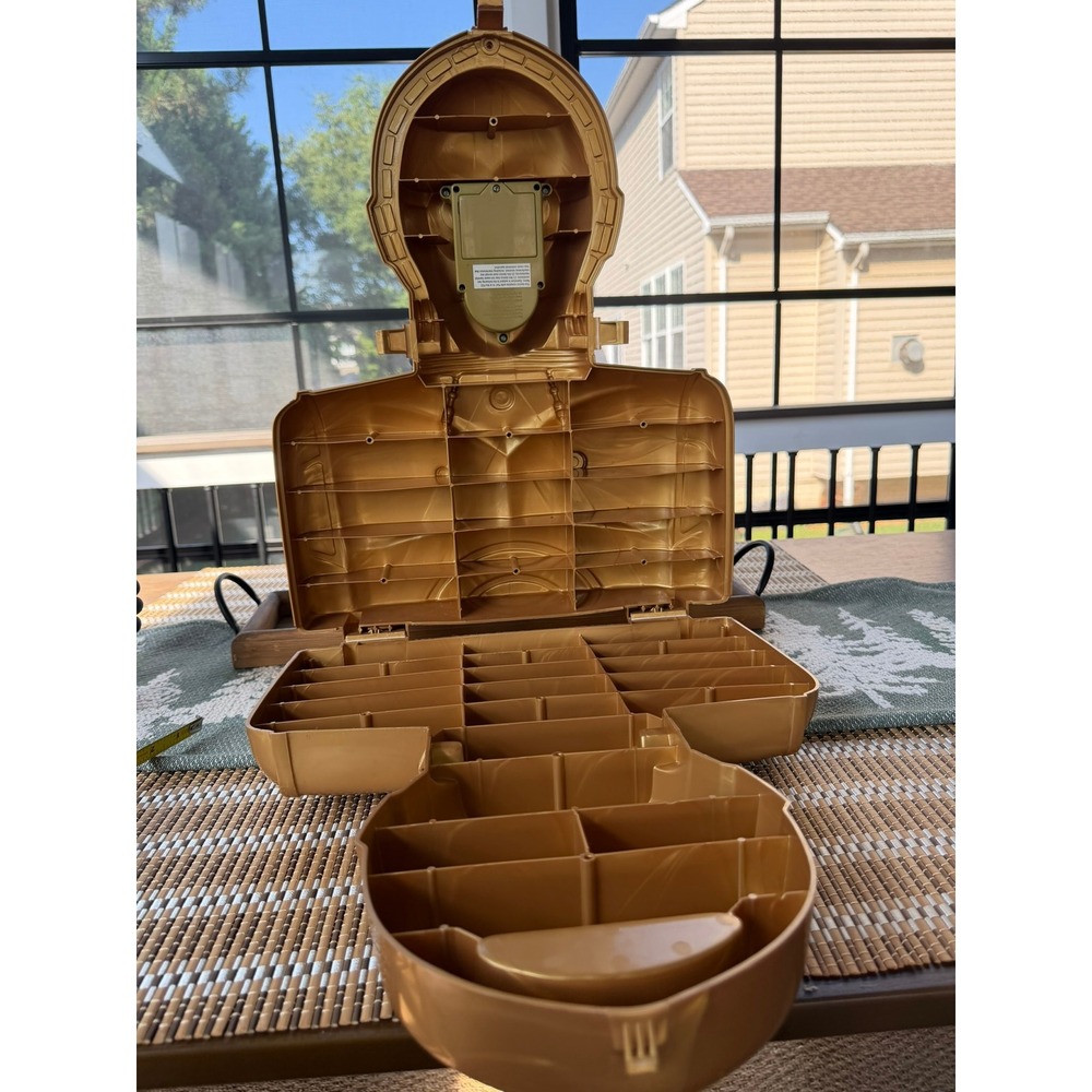 VTG 1983 Star Wars C-3PO Action Figure Carrying Case Gold Kenner Bust Storage - Picture 15 of 17